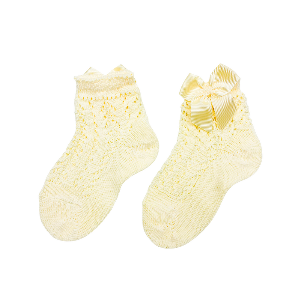 Crochet Ankle Sock with Bow <br> ♡More Colors♡